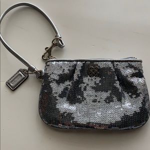 Coach silver purse!